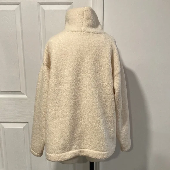 LOFT Cream Sweater with Pink and Black Pattern - Picture 4 of 11